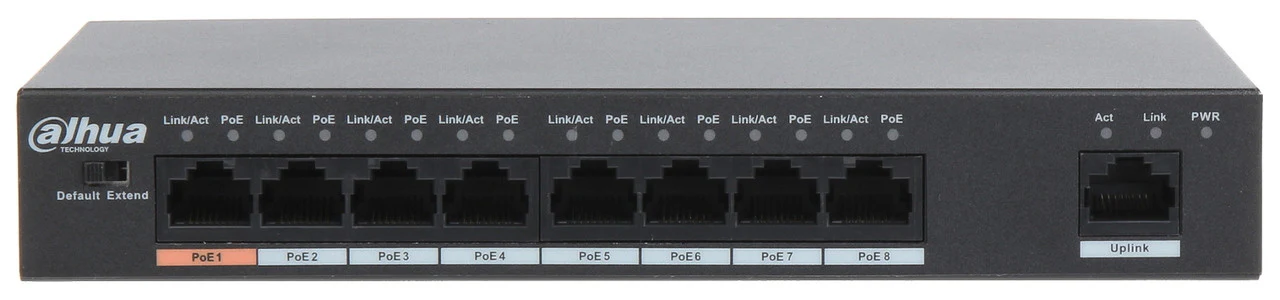 سوئیچ 8 پورت PoE داهوا مدل DH-PFS3009-8ET-96